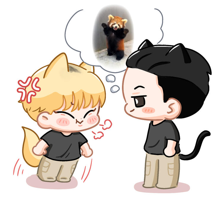 couple chibi full body