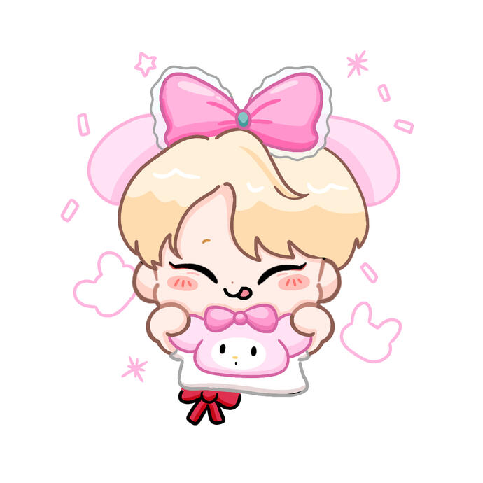 chibi bust up w/ deco